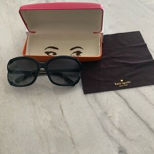 kate spade Black Square Sunglasses with Dark Lenses